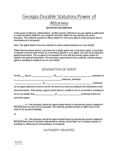 georgia power of attorney form 2023